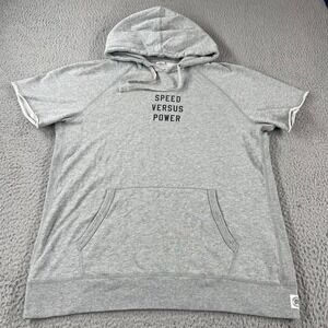 Reigning Champ Speed Versus Power Trim Fit Cut Off Hoodie Grey XL Sweatshirt
